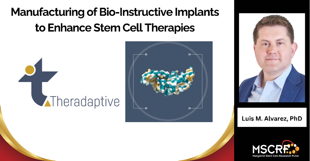Theradaptive: Manufacturing of Bio-Instructive Implants to Enhance Stem Cell Therapies 