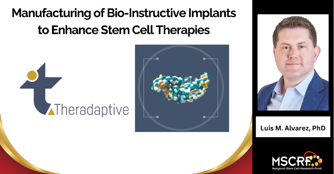Theradaptive: Manufacturing of Bio-Instructive Implants to Enhance Stem Cell Therapies